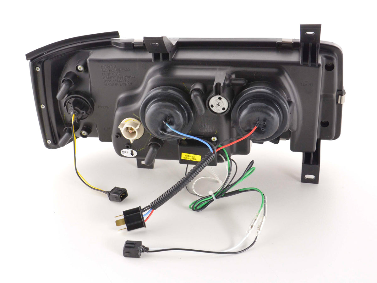 Scheinwerfer Set Daylight LED TFL-Optik VW Bus Typ T4 90-03 chrom Scheinwerfer Set Daylight LED TFL-Optik VW Bus Typ T4 90-03 chrom